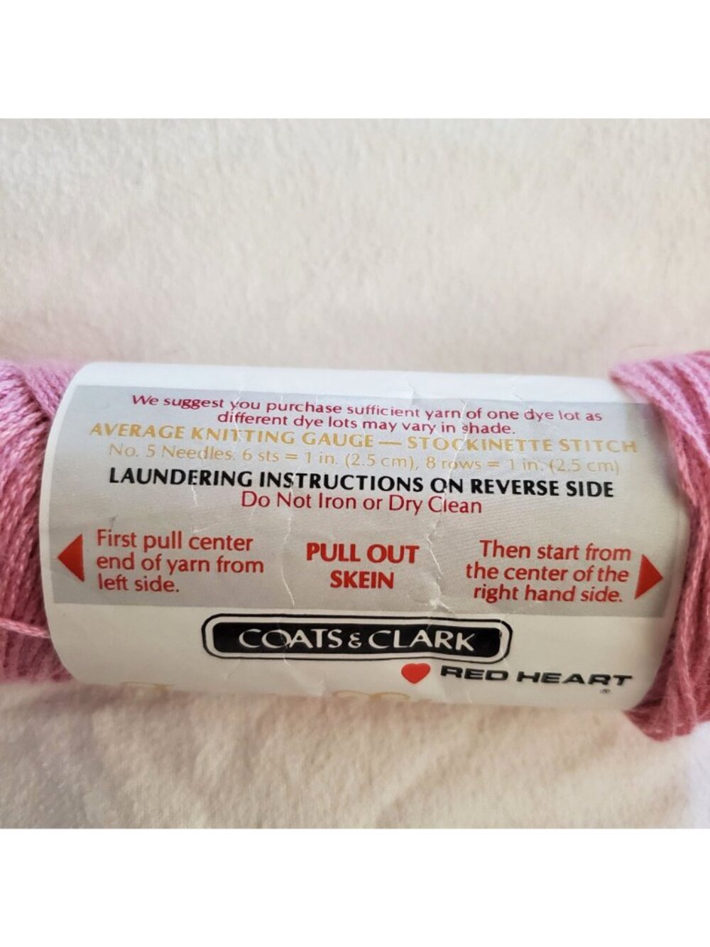 Luster Sheen Knit & Crochet Yarn 2 oz Crystal Pink 100% Acrylic Coats & Clark US - Picture 9 of 11